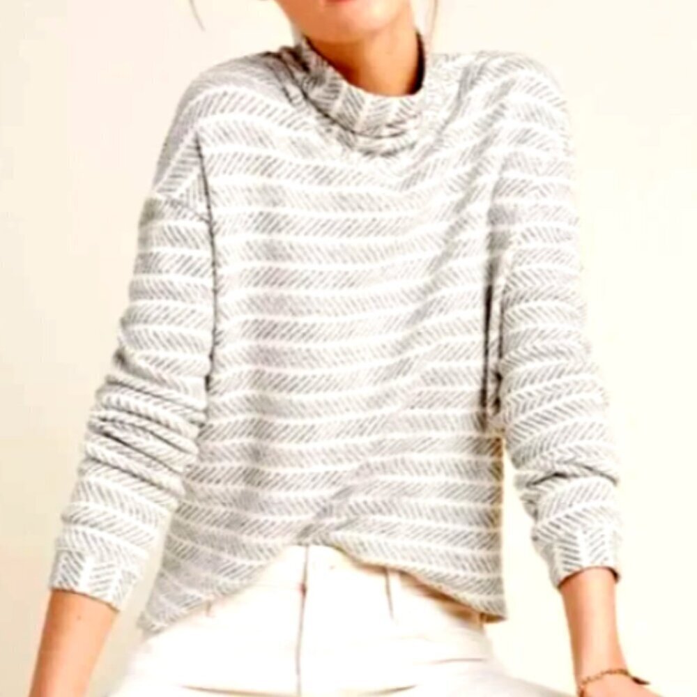 AMADI Anthropologie Mirielle Mock Neck Sweater Sz XS #281J